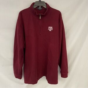 Vantage Men's Maroon Texas A&M Quarter Zip Pullover Sweater Size XXL